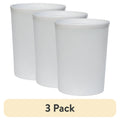 Frosted White Bathroom Wastebaskets 3-Pack – Modern Minimalist Style