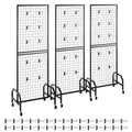 Versatile Mobile Grid Wall Panels for Home Organization and Retail Displays