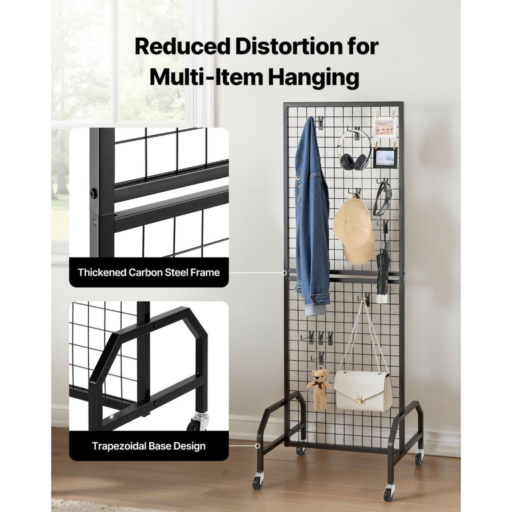 Three Mobile Gridwall Display Panels with Hooks