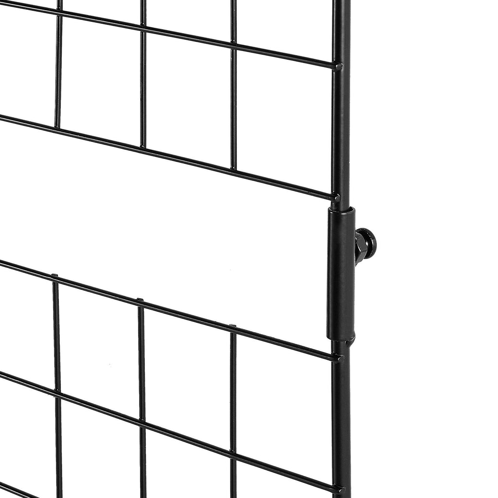 3 Packs Grid Wall Panels, Wire Grid Panels Display Rack, Wall-Mounted Art Display Shelf, Bl