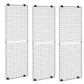 3 Packs Grid Wall Panels, Wire Grid Panels Display Rack, Wall-Mounted Art Display Shelf, Bl