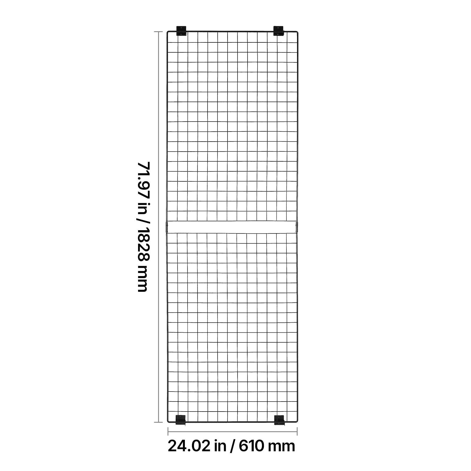 3 Packs Grid Wall Panels, Wire Grid Panels Display Rack, Wall-Mounted Art Display Shelf, Bl