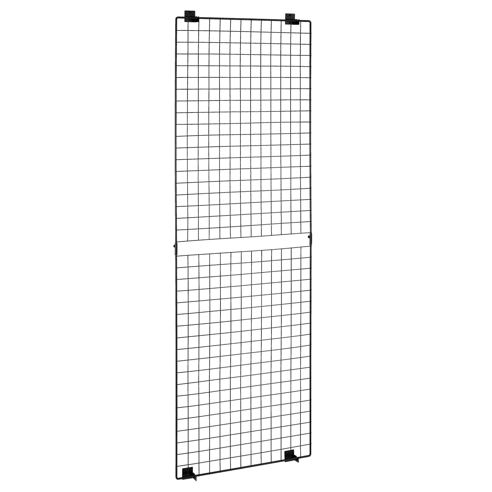 3 Packs Grid Wall Panels, Wire Grid Panels Display Rack, Wall-Mounted Art Display Shelf, Bl