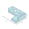 Black Left-Facing Sectional with Storage Ottoman
