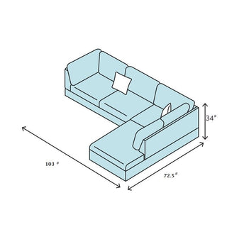 Black Left-Facing Sectional with Storage Ottoman