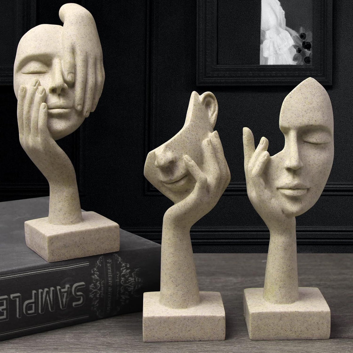 Modern Abstract Thinker Figurines for Bookshelf and Desktop Display