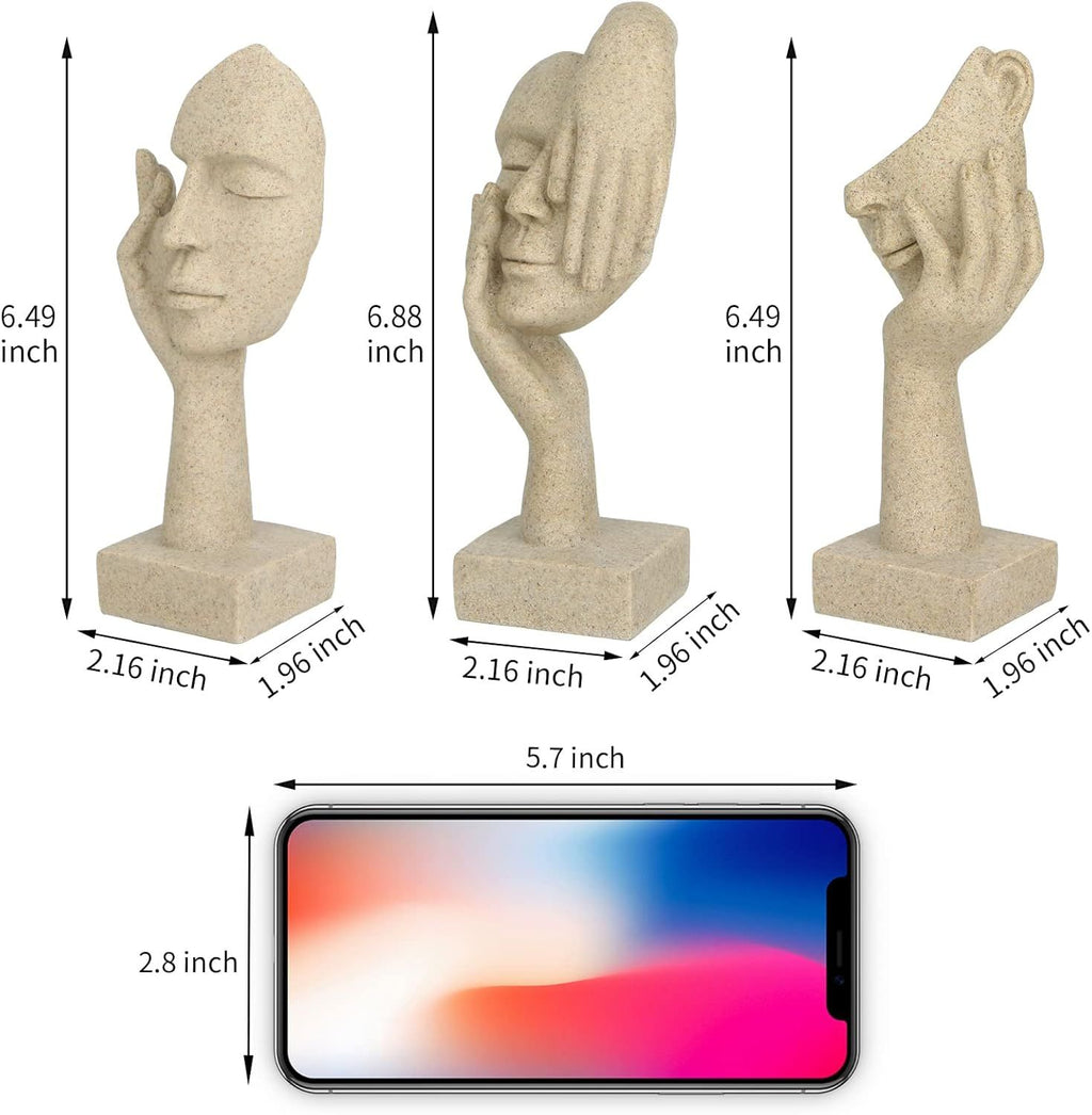 Modern Abstract Thinker Figurines for Bookshelf and Desktop Display