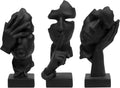 No Hear, No See, No Speak Thinker Statue Set for Desks