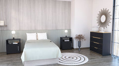 3 Piece Bedroom Set with Dresser and Two Nightstands