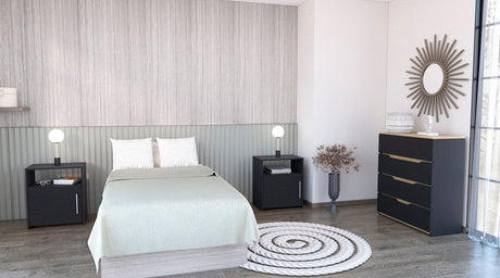 3 Piece Bedroom Set with Dresser and Two Nightstands