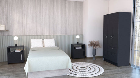 Cartagena Armoire and Omaha Nightstand Bedroom Set