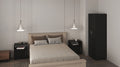 London Armoire and Omaha Nightstand Bedroom Set