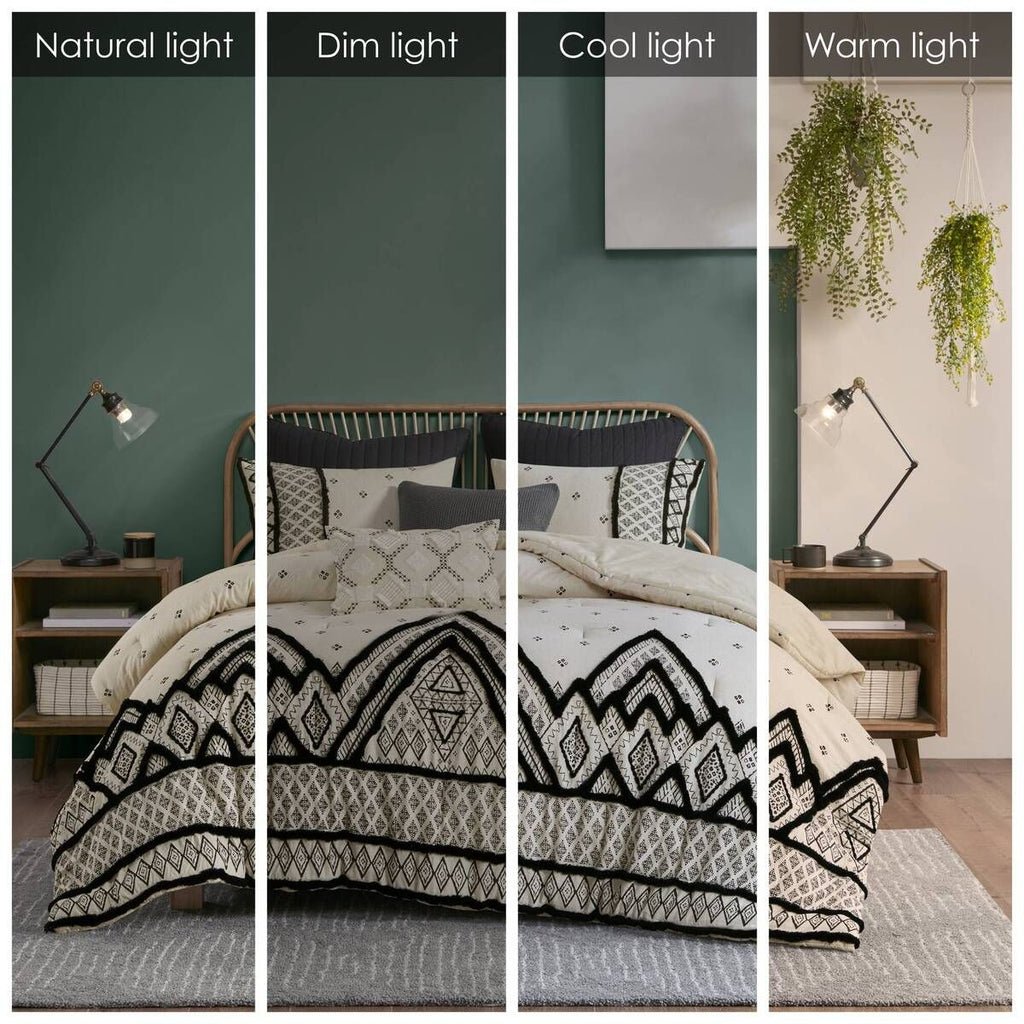 Natural Diamond Print Modern Boho Comforter Set