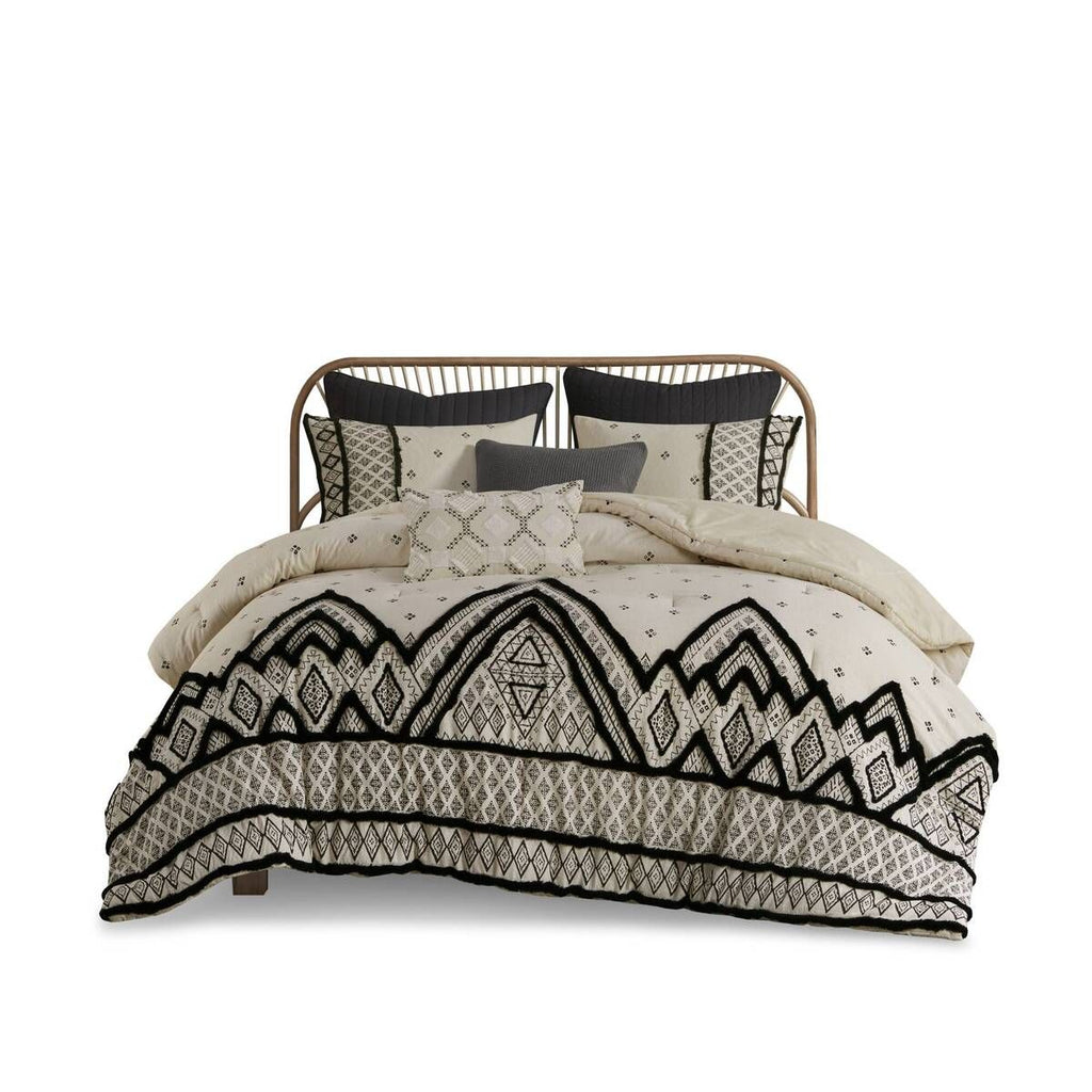 Natural Diamond Print Modern Boho Comforter Set