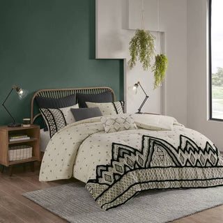 Natural Diamond Print Modern Boho Comforter Set