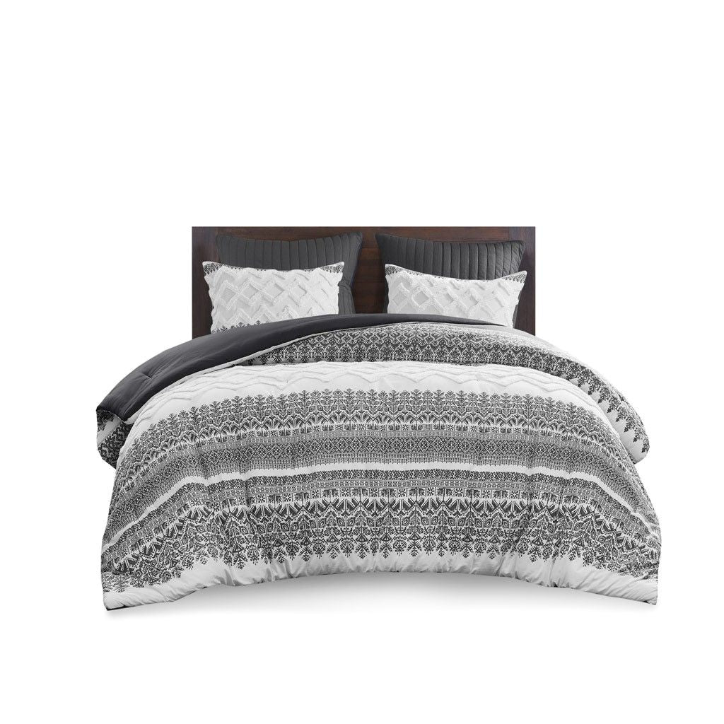 Botanical Comforter Set with Chenille Tufting