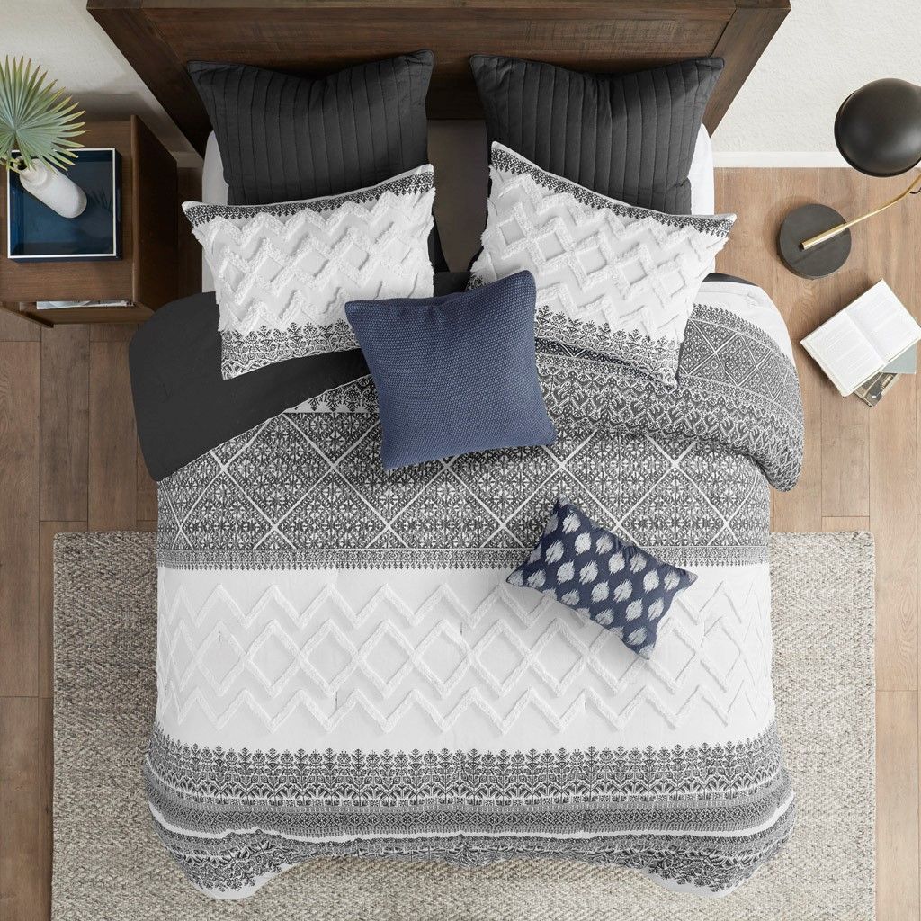 Botanical Comforter Set with Chenille Tufting