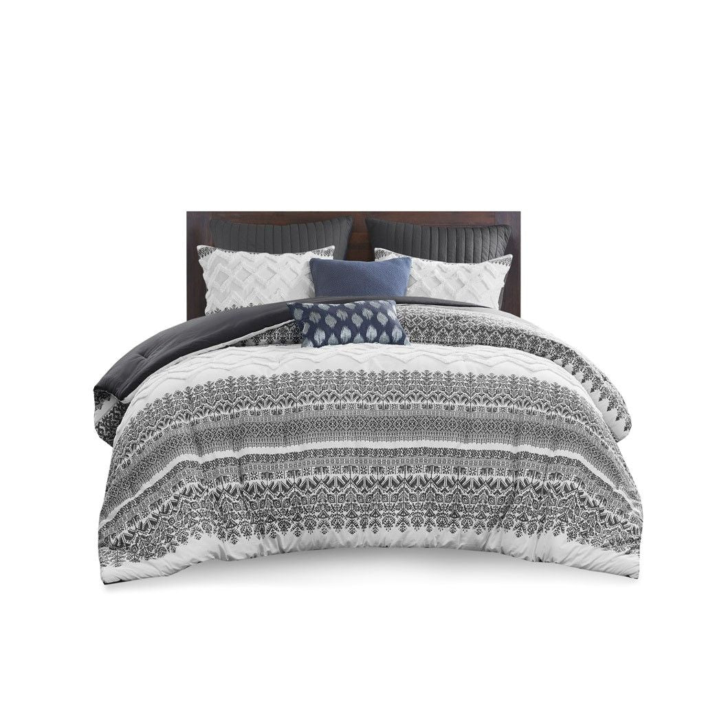 Botanical Comforter Set with Chenille Tufting