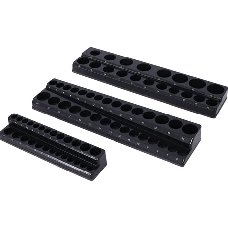3 Piece metric Magnetic Socket Organizers, Socket Organizers for Toolboxes, Socket