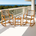 3-Piece Outdoor Patio Rocking Bistro Set with Comfortable Seating