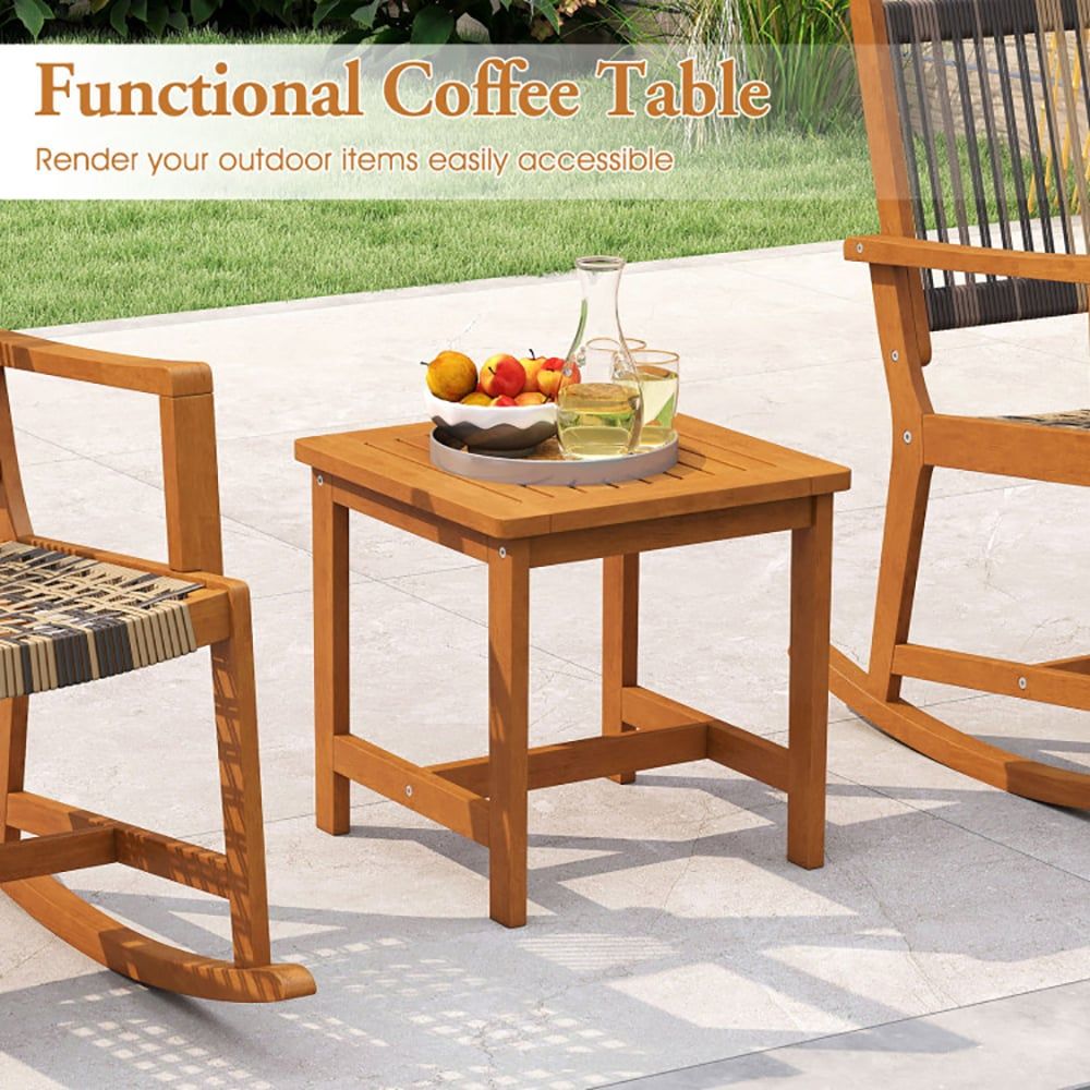 3-Piece Outdoor Patio Rocking Bistro Set with Comfortable Seating