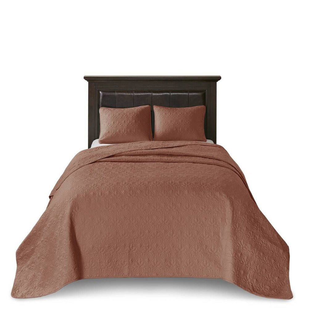 3 Piece Reversible Quilt Set Clay Red Full/Queen