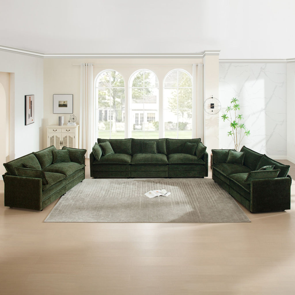 Flexible 3-Piece Sofa Set: 2 Two-Seaters & 1 Three-Seater for Living Room