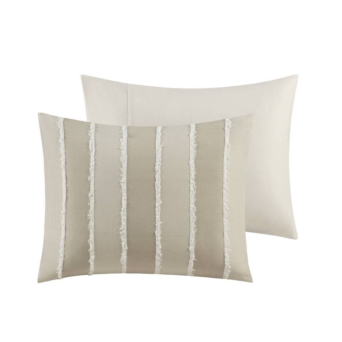 Striped Comforter Set with Clip-Jacquard Detail