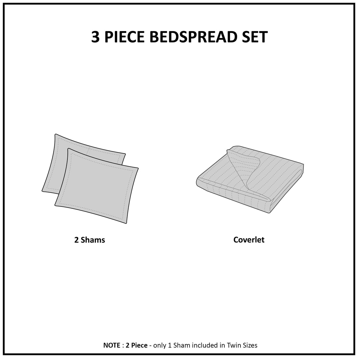 Navy Geometric Three-Piece Quilt Set