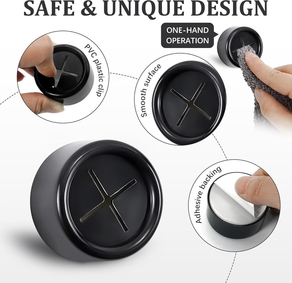 Round Adhesive Towel Hooks for Kitchen, Bathroom, Shower, and Outdoor Use