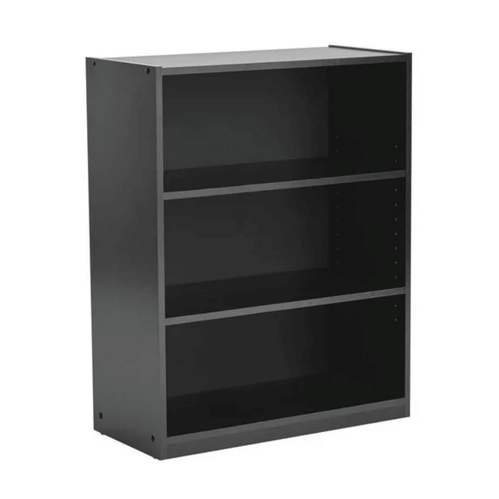 Versatile 3-Shelf Bookcase with Adjustable Shelves and Closed Back