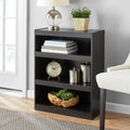 3-Shelf Framed Bookcase with Adjustable Shelves – Espresso