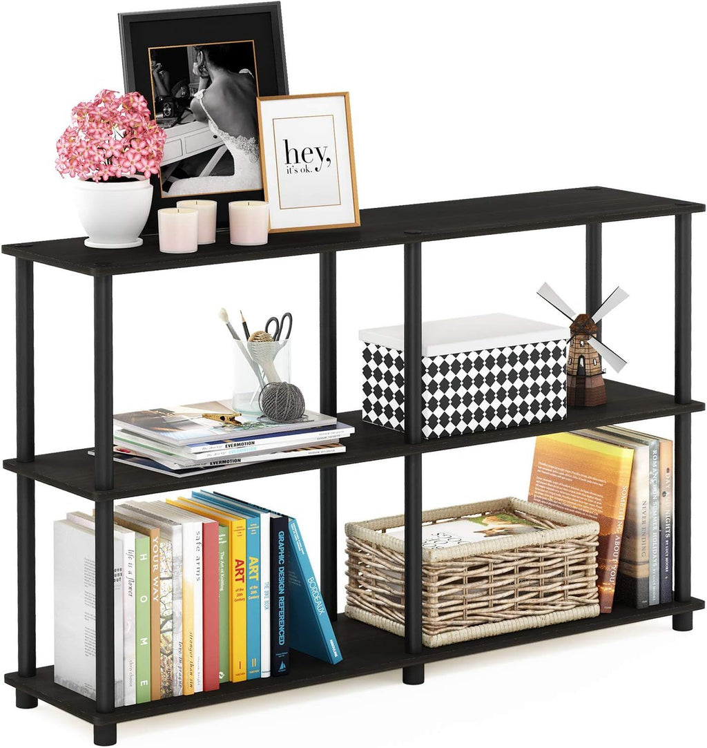 Toolless Open Bookshelf and Corner Shelf for Living Room, Garage, or Home Office
