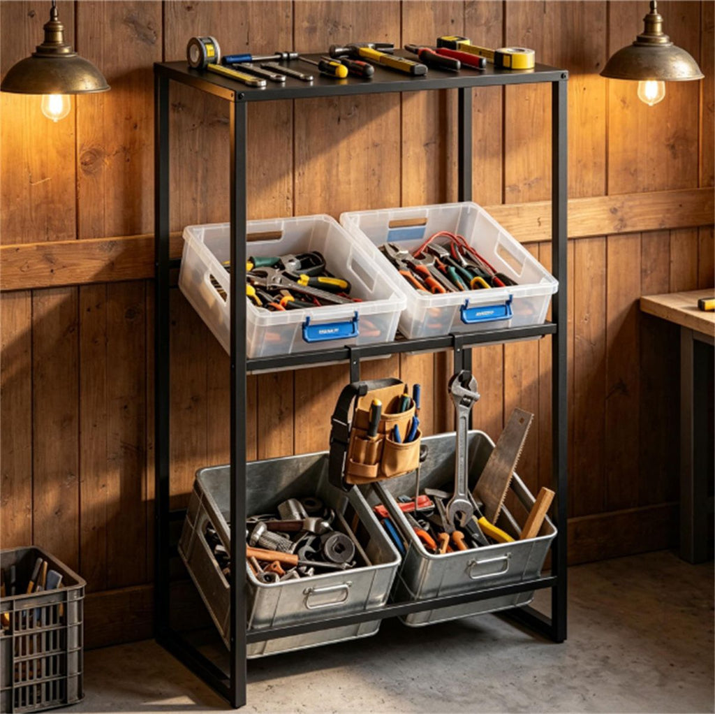 Adjustable Three-Tier Beverage Crate Organizer