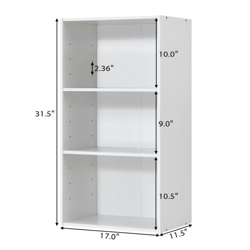 3 Tier Bookcase Modern Storage Display Cabinet