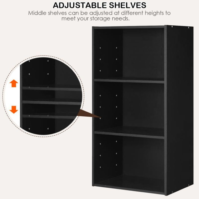 3 Tier Bookcase Modern Storage Display Cabinet