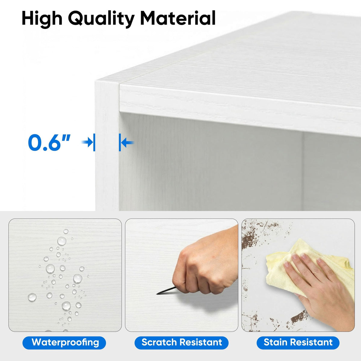 Adjustable 3-Tier Bookshelf for Flexible Storage