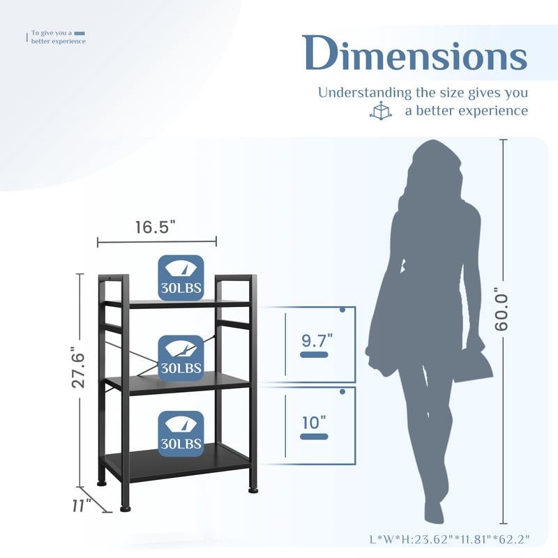 Freestanding Bookshelf with Reinforced Open Shelving
