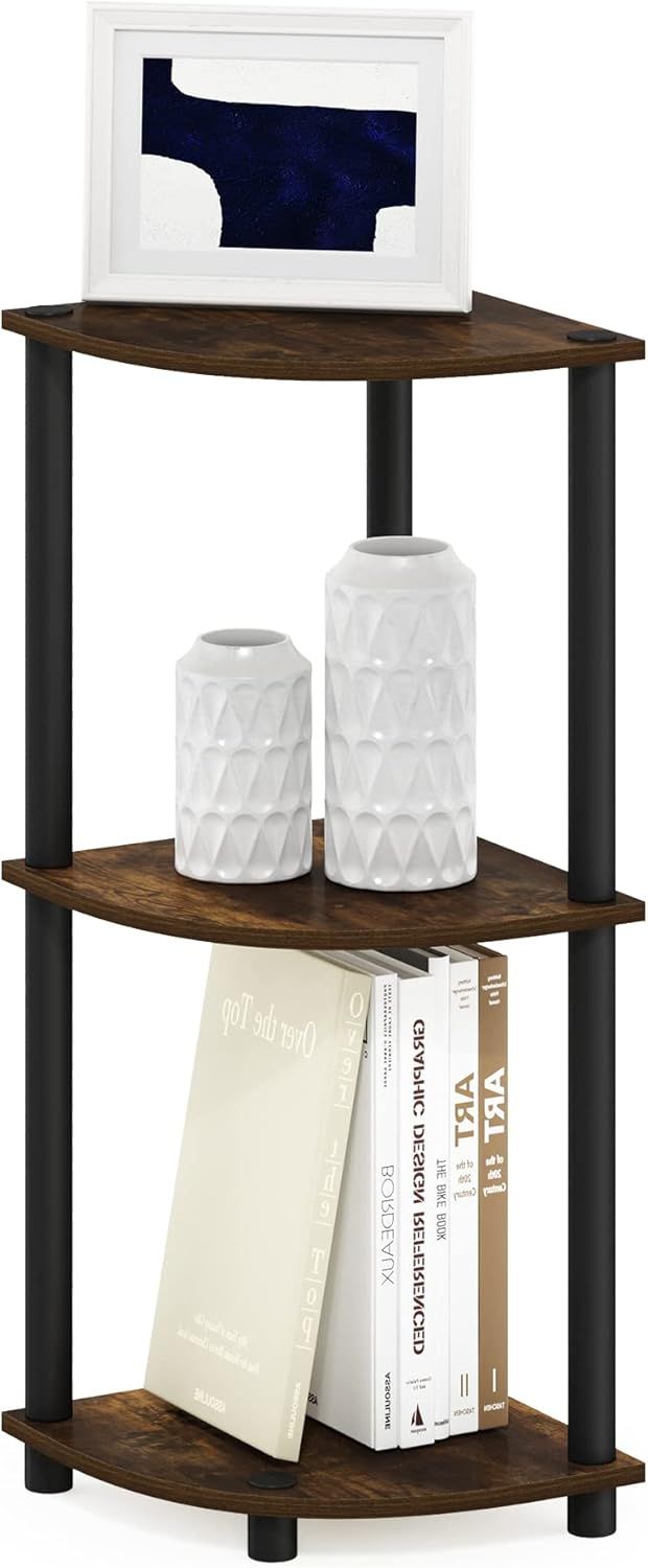 Maximize Corner Space with a 3-Tier Open Shelf Bookshelf