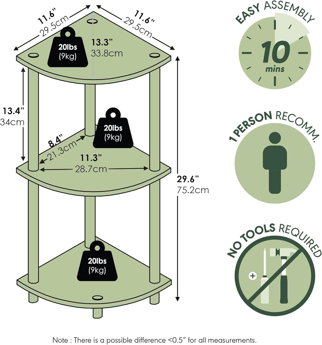Maximize Corner Space with a 3-Tier Open Shelf Bookshelf