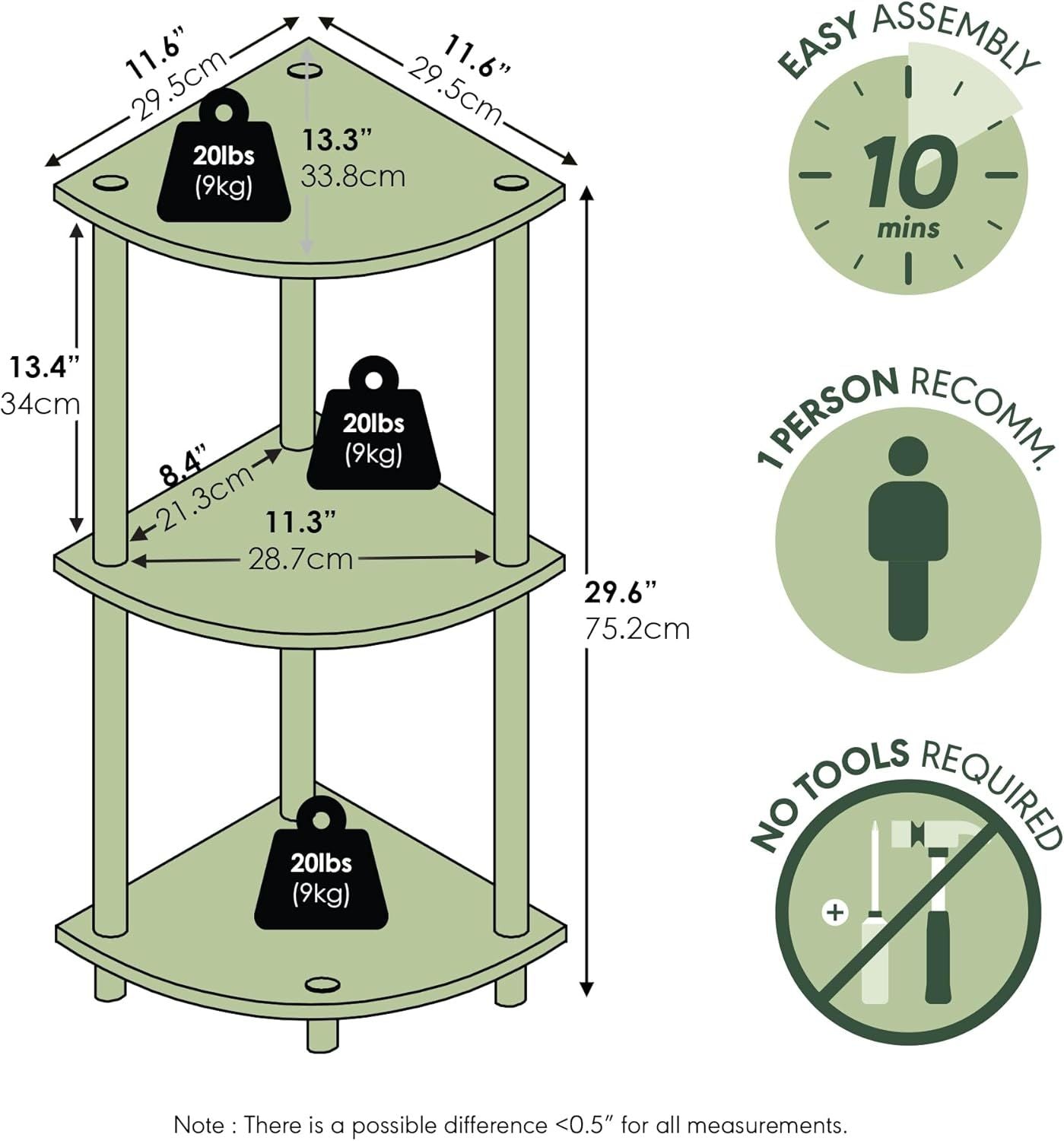 Maximize Corner Space with a 3-Tier Open Shelf Bookshelf