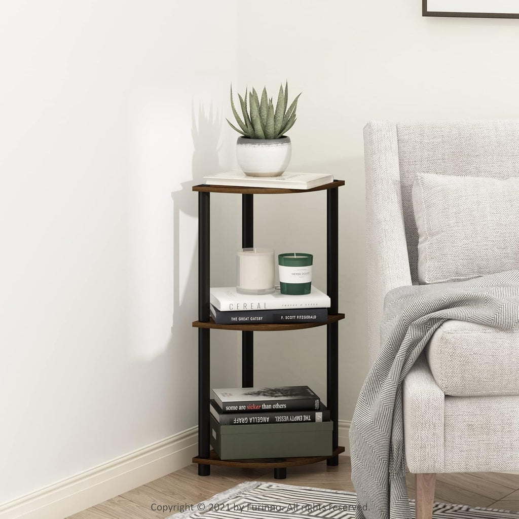Maximize Corner Space with a 3-Tier Open Shelf Bookshelf