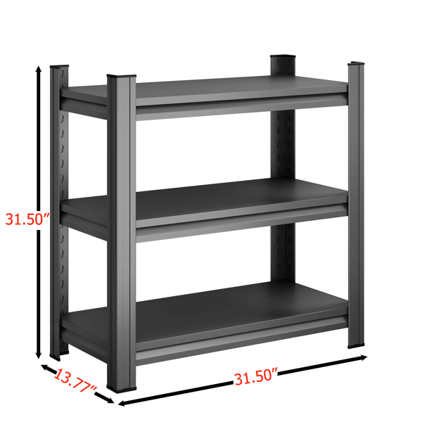 3-Tier Adjustable Metal Shelving for Home & Garage