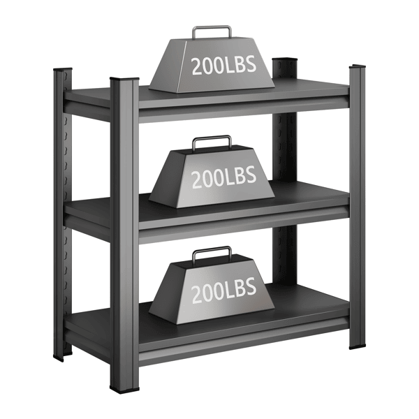 3-Tier Adjustable Metal Shelving for Home & Garage