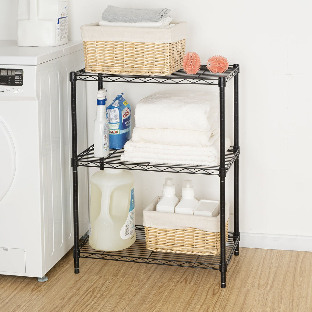 3-Tier Multipurpose Wire Shelving Rack for Organized Storage