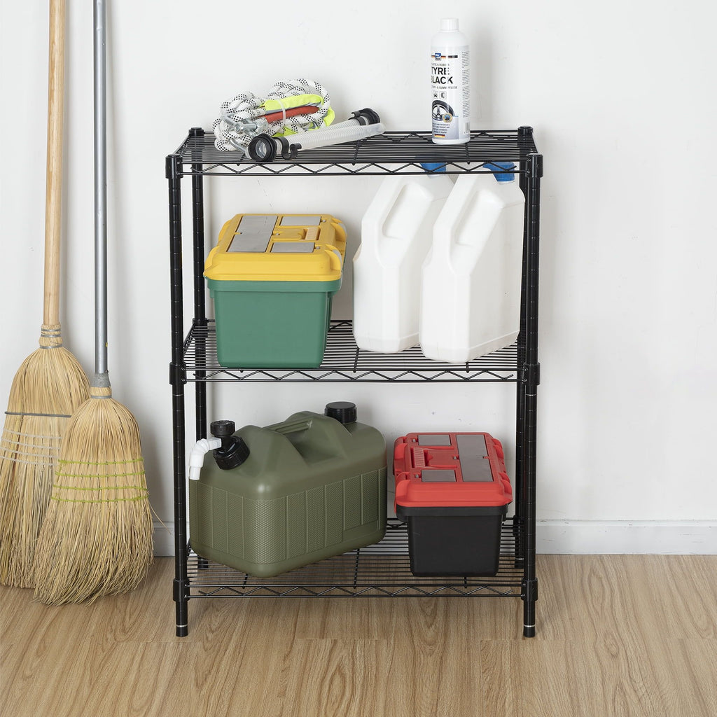 3-Tier Multipurpose Wire Shelving Rack for Organized Storage