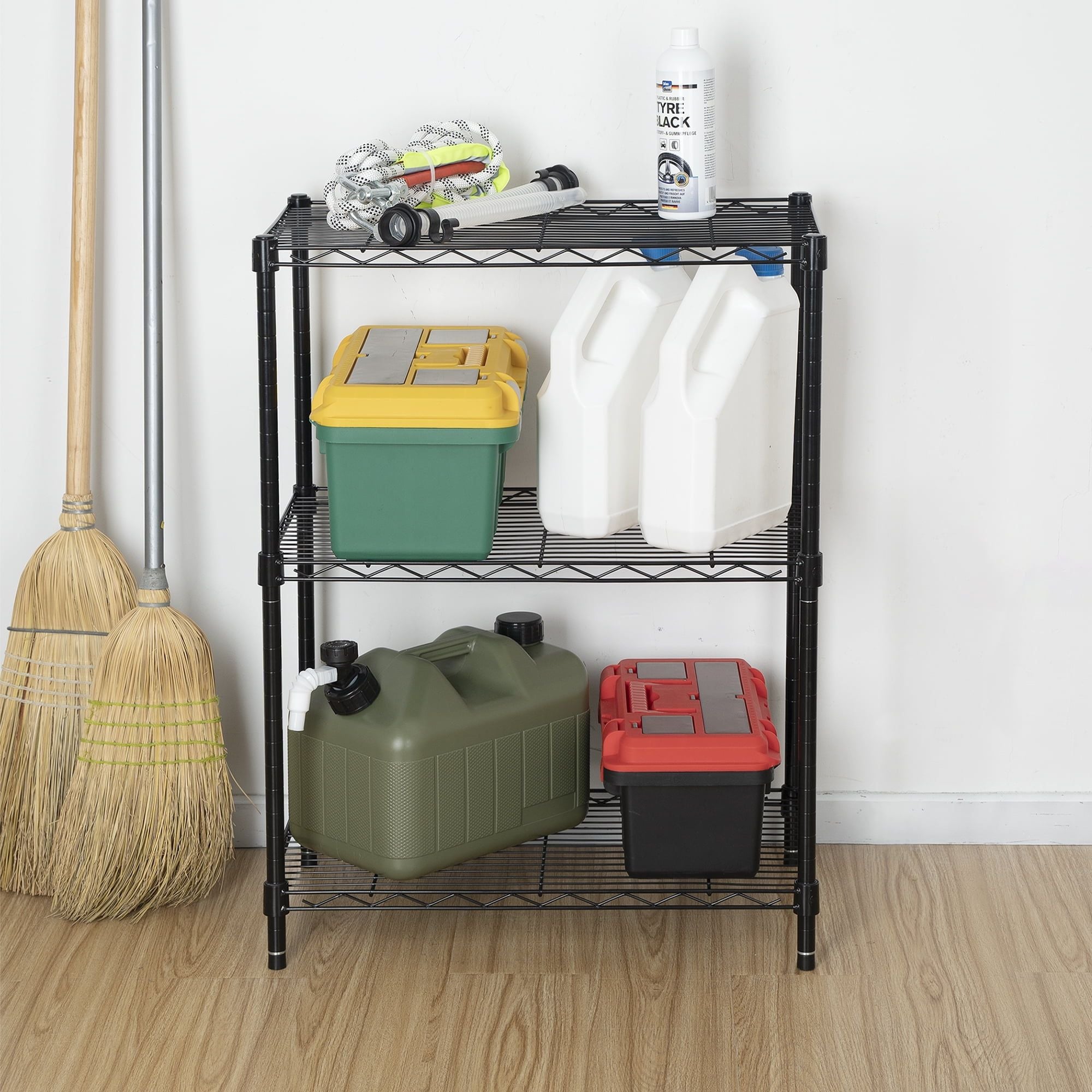 3-Tier Multipurpose Wire Shelving Rack for Organized Storage