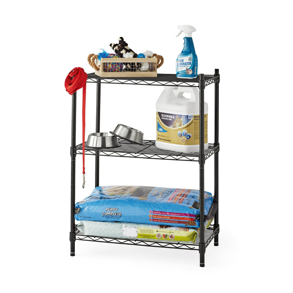 3-Tier Multipurpose Wire Shelving Rack for Organized Storage