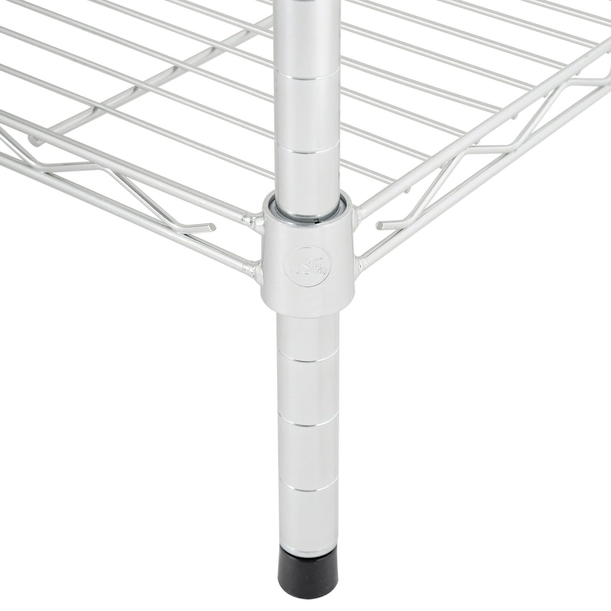 Three-Tier Chrome Wire Rack with Adjustable Shelves
