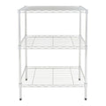 Three-Tier Chrome Wire Rack with Adjustable Shelves